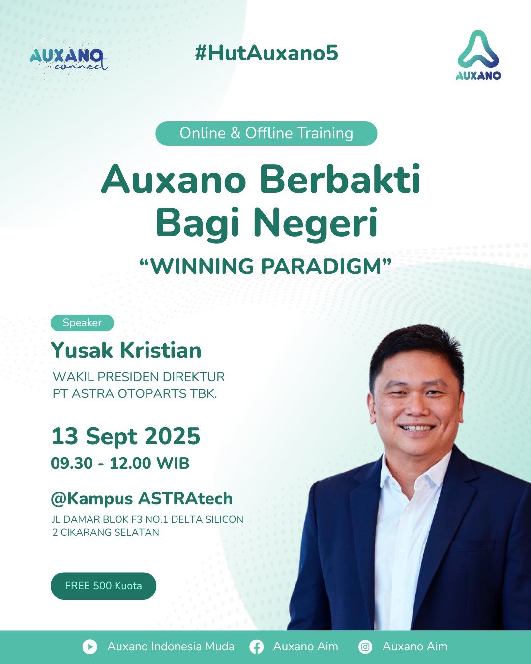 HUT 5 Tahun Auxano Berbakti Bagi Negeri